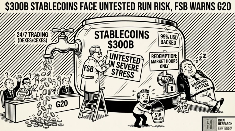 FSB inspector tags a $300B stablecoin tank untested in severe stress as G20 officials watch | RWA Insider