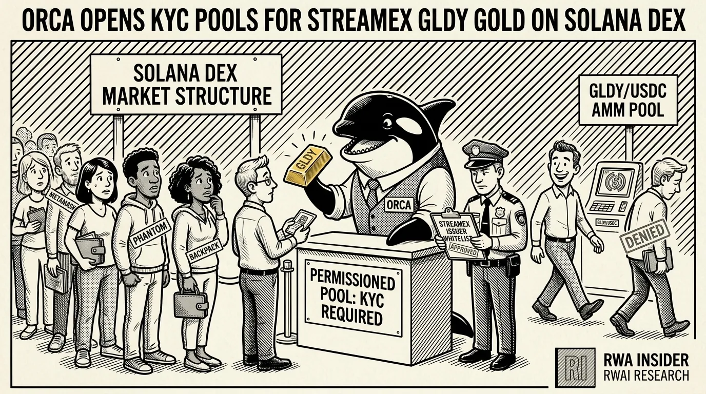 Orca opens KYC-gated permissioned pools for Streamex GLDY gold on Solana DEX | RWA Insider