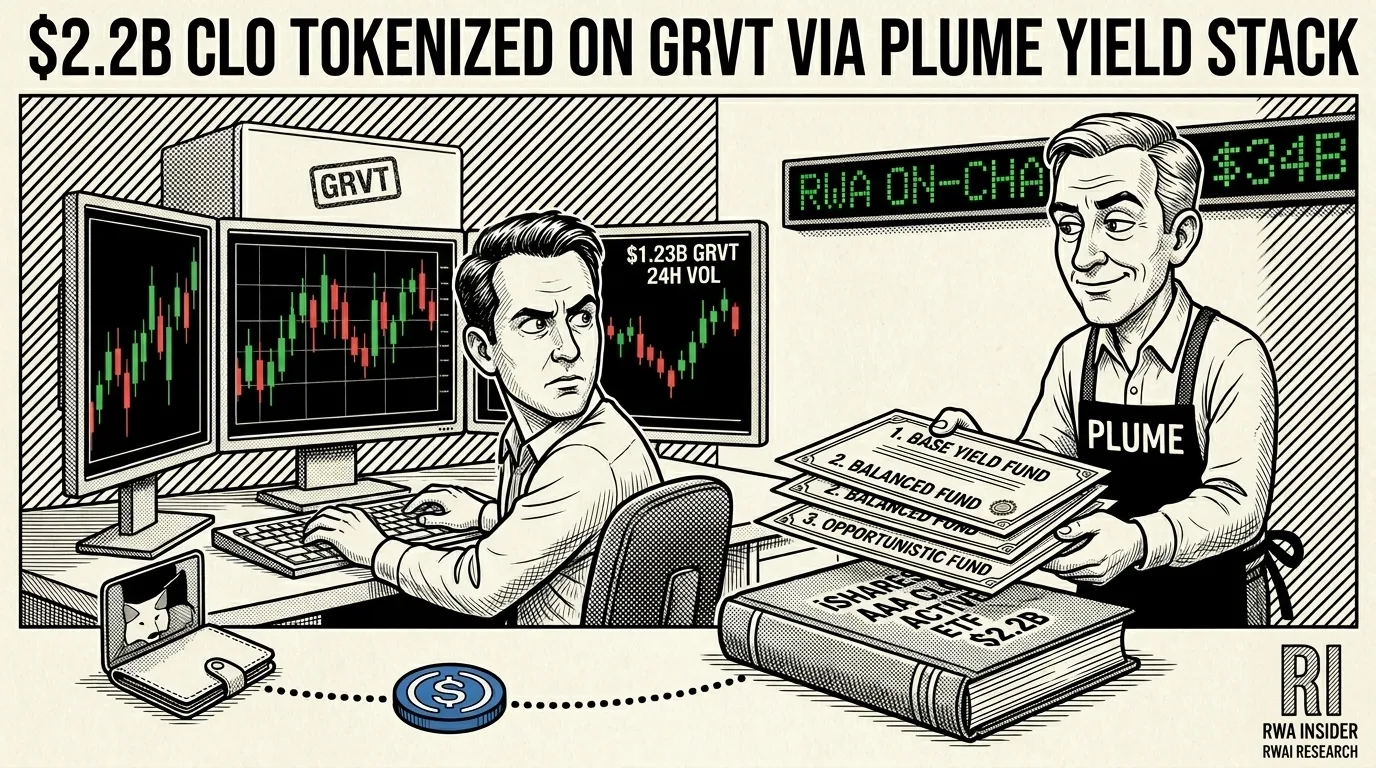 Grvt Plume tokenized AAA CLO yield stack $2.2B | RWA Insider