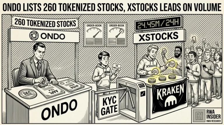 Ondo and xStocks duel over tokenized US stocks as Tesla token volume hits $24.45M on Kraken rails | RWA Insider