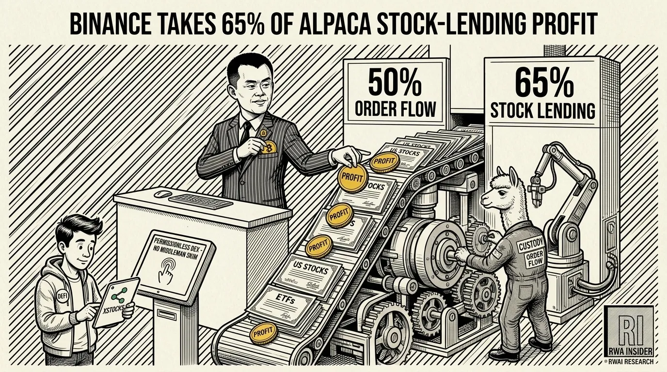 Binance takes 65% of Alpaca stock-lending profit on tokenized stocks | RWA Insider