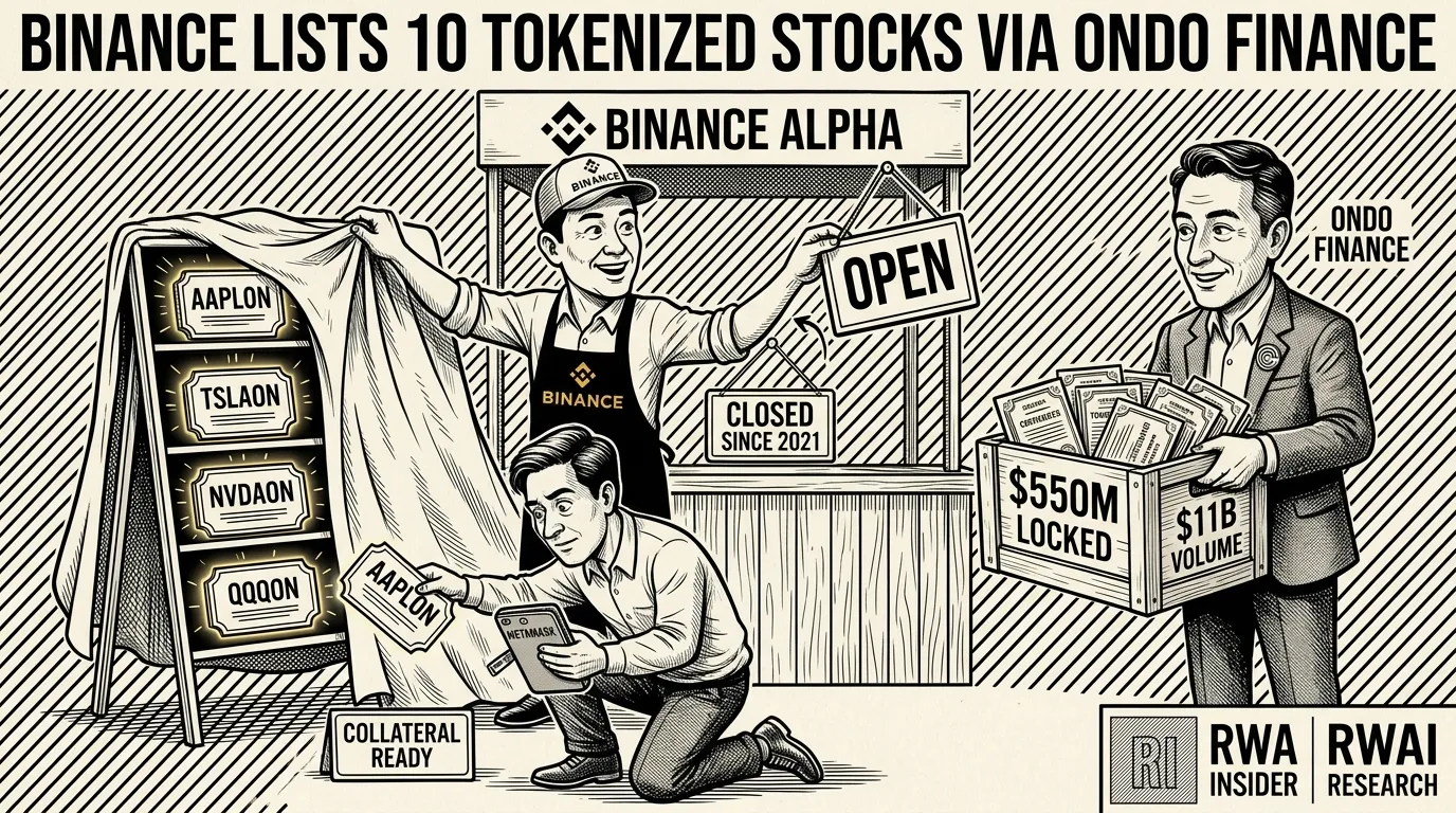 Binance lists Ondo tokenized US stocks | RWA Insider