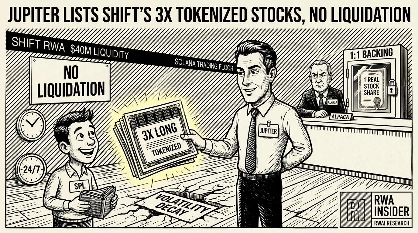 Jupiter lists Shift RWA leveraged tokenized stocks on Solana with no liquidation | RWA Insider