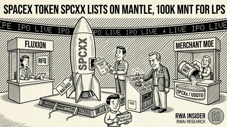 Mantle lists tokenized SpaceX token SPCXx on DEXs | RWA Insider