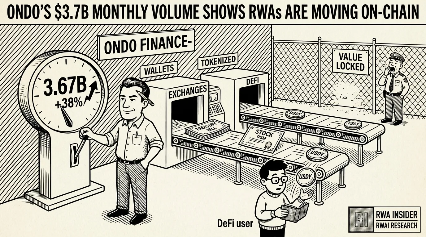 Ondo Finance monthly transfer volume reaches $3.7B as RWAs move on-chain | RWA Insider