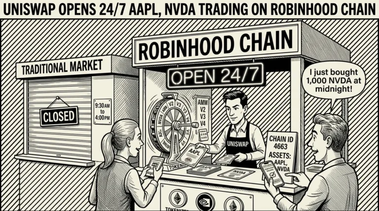 Uniswap becomes the market maker for 24/7 tokenized stock trading on Robinhood Chain | RWA Insider