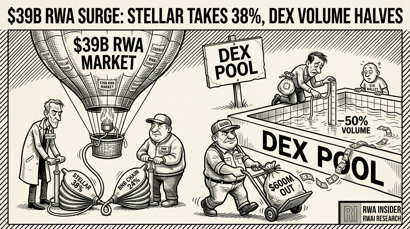 Stellar and BNB Chain inflate a $39B RWA balloon while a DEX pool below sits half empty | RWA Insider