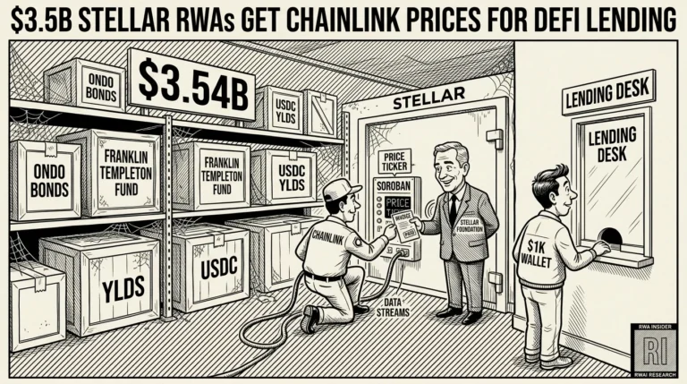 Chainlink technician wiring live price data into a Stellar vault of tokenized bonds and funds | RWA Insider