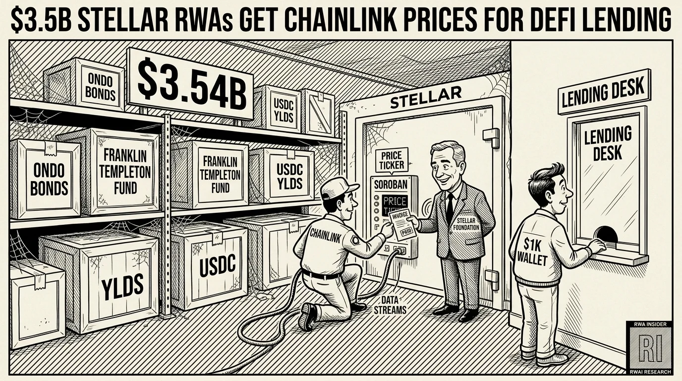 Chainlink technician wiring live price data into a Stellar vault of tokenized bonds and funds | RWA Insider