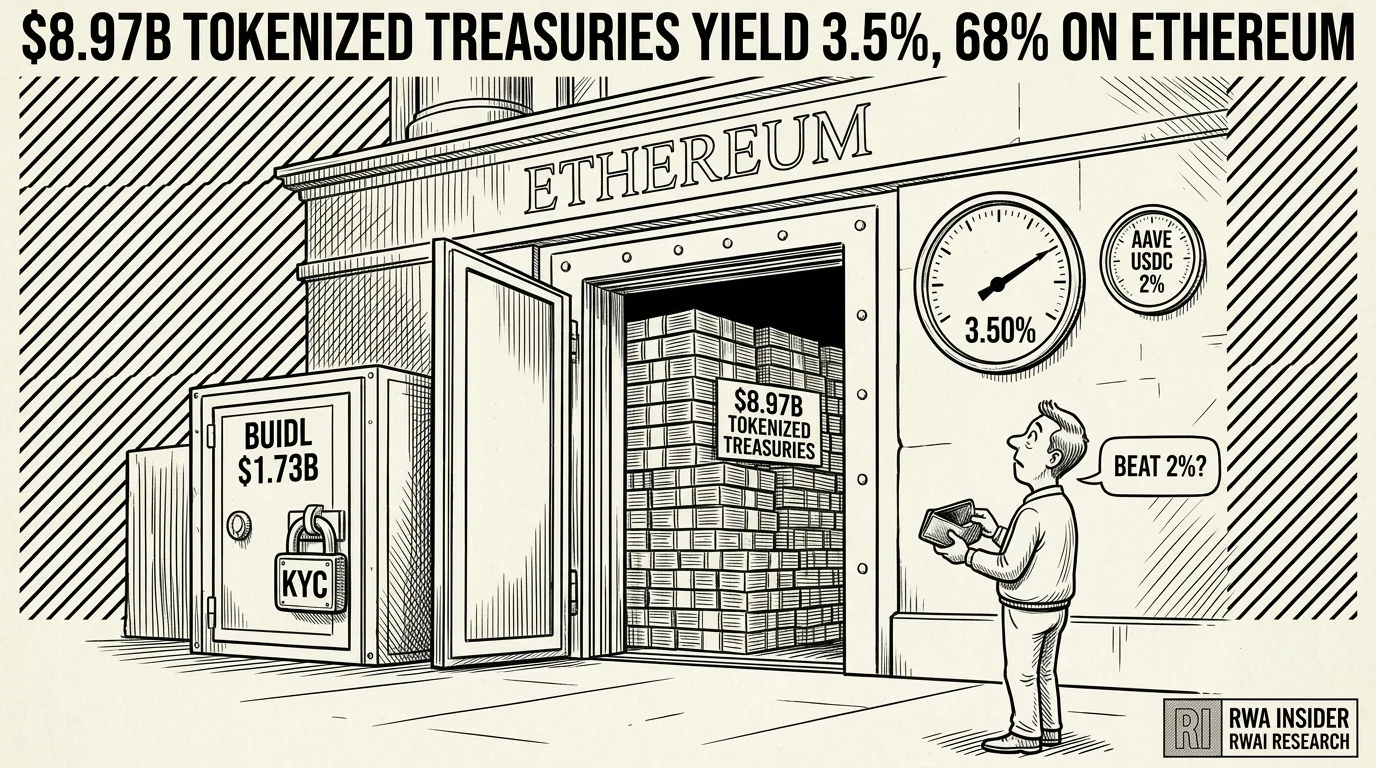 Ethereum vault holds $8.97B tokenized Treasuries yielding 3.5% | RWA Insider