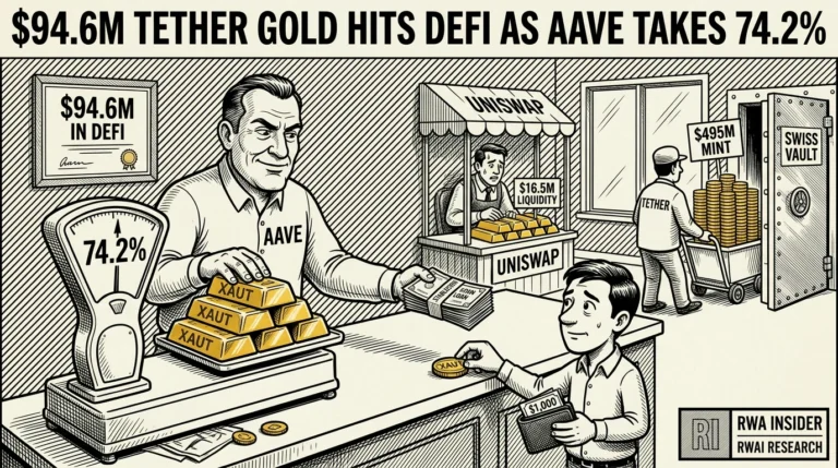 Tether Gold XAUT deposits reach $94.6M in DeFi as Aave takes 74.2% | RWA Insider