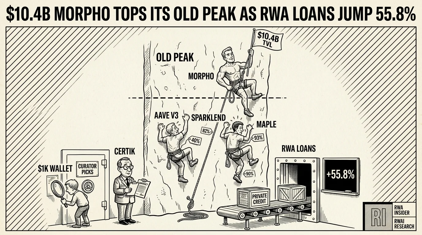 Morpho climber passes an old-peak line as lending rivals trail and private credit crates feed RWA loans | RWA Insider